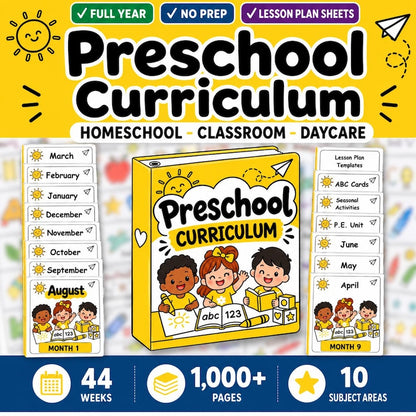 Full-Year Preschool Learning Kit | EBOOK