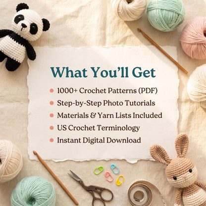 1000+ Crochet Patterns Bundle, Amigurumi PDF Designs