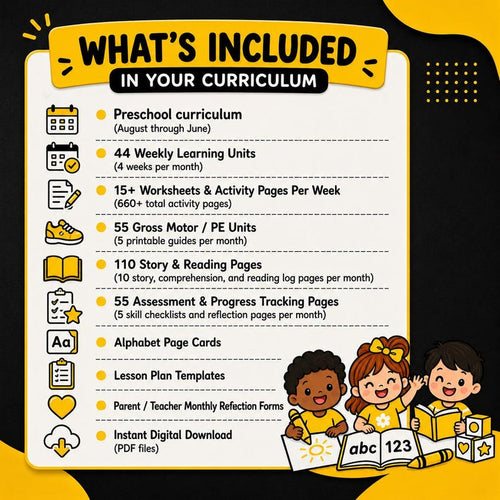 Preschool Curriculum Full Year | PreK Bundle 1200+ Pages