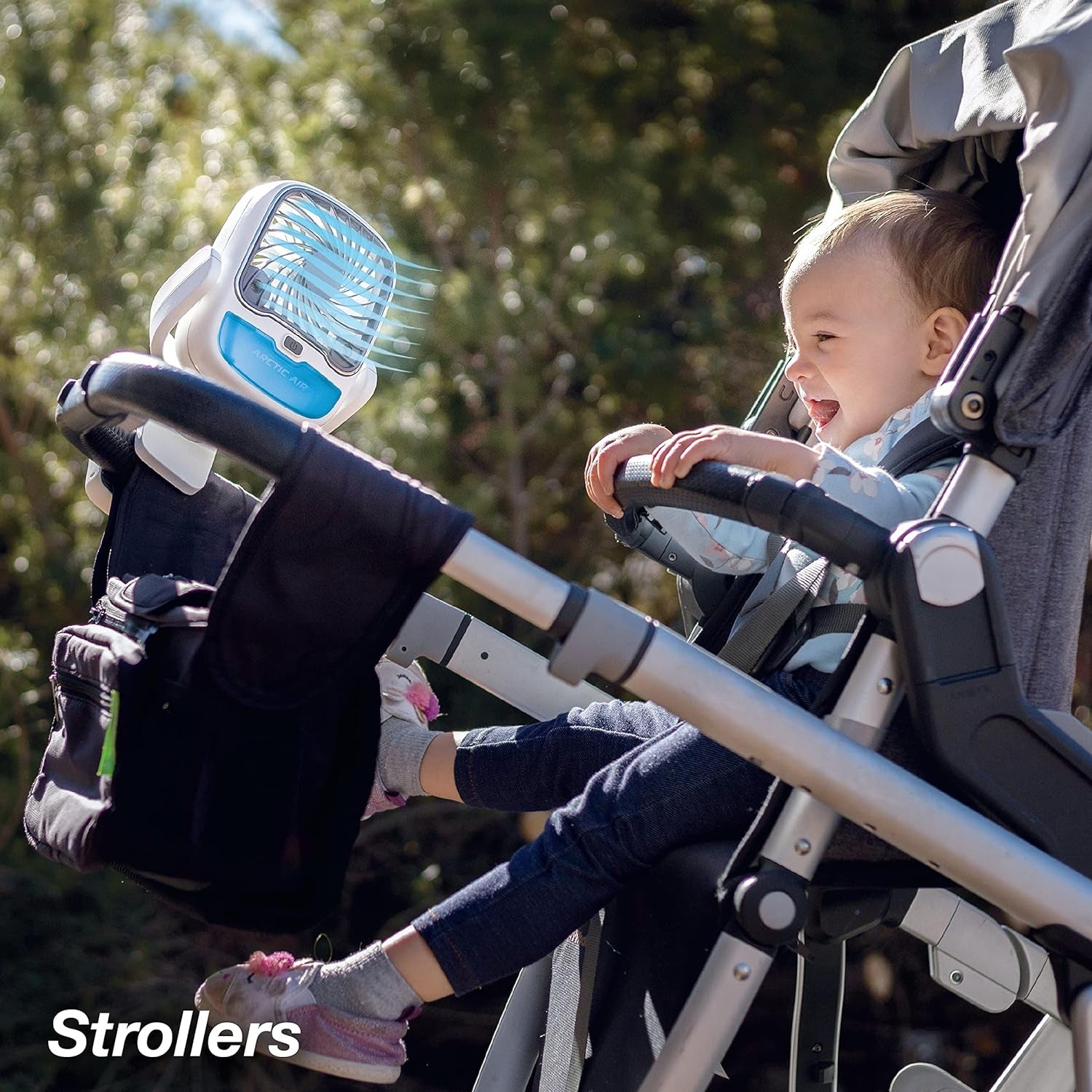 13010 Air Portable Fan Grip Go 3 Speed Small Fan Great Stroller Fan Travel Or Desk Fan Cordless Personal Evaporative Air Cooler Universal Clamp For Indoor  Outdoor Use 360 Degree Head Swivel Led Color Changing Light